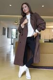 Mercer Soft Twill Trench Mahogany /20 =